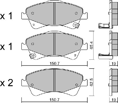 Aisin BPTO-1018 - Əyləc altlığı dəsti, əyləc diski furqanavto.az