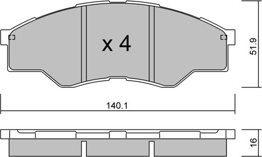 BETTAPARTS ABP1360 - Əyləc altlığı dəsti, əyləc diski furqanavto.az