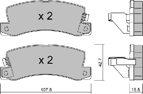 Aisin BPTO-2900 - Əyləc altlığı dəsti, əyləc diski furqanavto.az