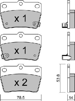 Aisin BPTO-2901 - Əyləc altlığı dəsti, əyləc diski furqanavto.az