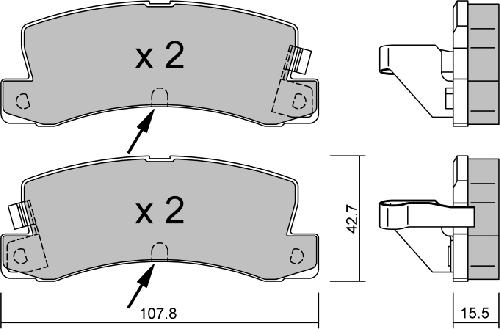 Aisin BPTO-2907 - Əyləc altlığı dəsti, əyləc diski furqanavto.az