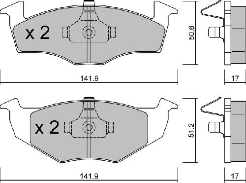 Aisin BPVW-1018 - Əyləc altlığı dəsti, əyləc diski furqanavto.az