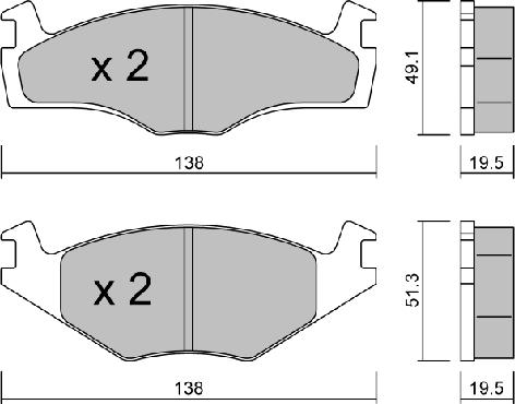 Aisin BPVW-1030 - Əyləc altlığı dəsti, əyləc diski furqanavto.az