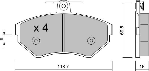 Aisin BPVW-1024 - Əyləc altlığı dəsti, əyləc diski furqanavto.az