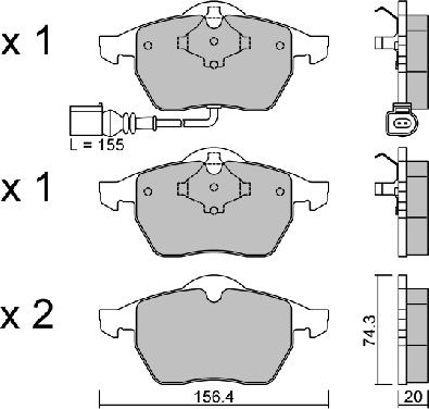 Aisin BPVW-1026 - Əyləc altlığı dəsti, əyləc diski furqanavto.az