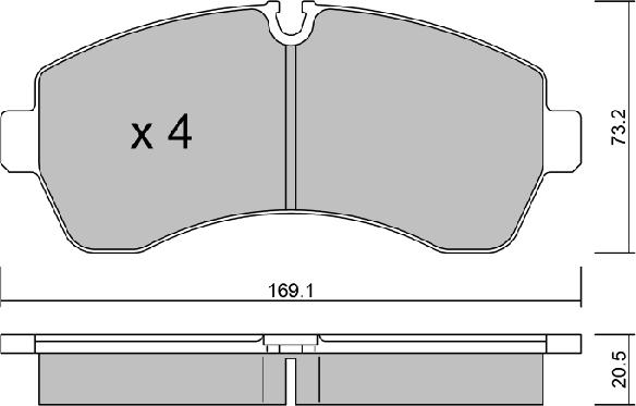 Aisin BPVW-1020 - Əyləc altlığı dəsti, əyləc diski furqanavto.az