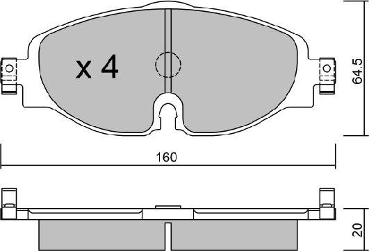 Aisin BPVW-1028 - Əyləc altlığı dəsti, əyləc diski furqanavto.az