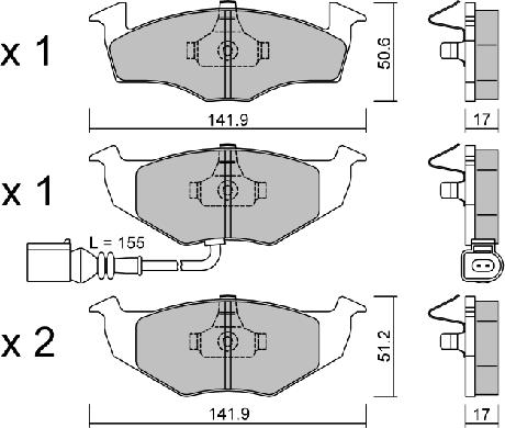 AISIN BPVW-1027 - Əyləc altlığı dəsti, əyləc diski furqanavto.az