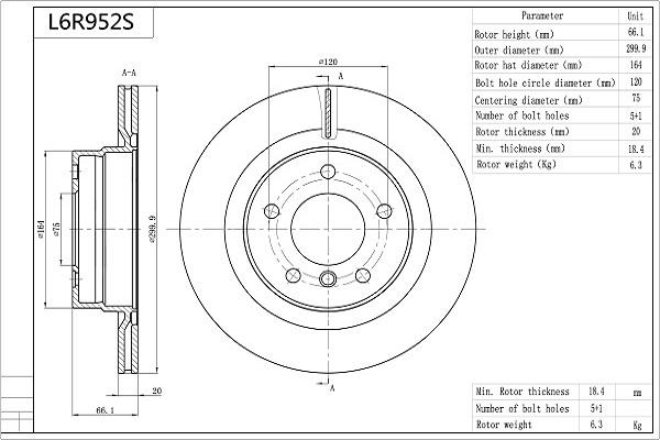 Aisin L6R952S - Əyləc Diski furqanavto.az