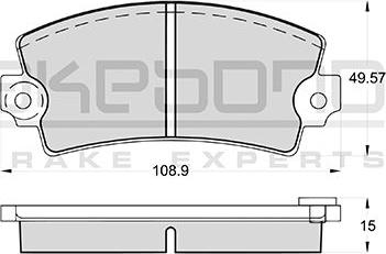 Akebono AN-4497WK - Əyləc altlığı dəsti, əyləc diski furqanavto.az