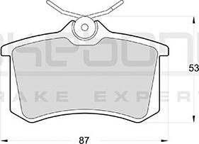 Akebono AN-4506K - Əyləc altlığı dəsti, əyləc diski furqanavto.az