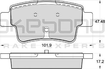 Akebono AN-4511K - Əyləc altlığı dəsti, əyləc diski furqanavto.az