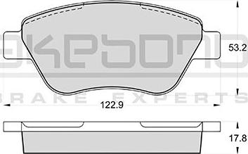 Akebono AN-4586K - Əyləc altlığı dəsti, əyləc diski furqanavto.az