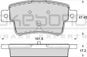 Akebono AN-4699WK - Əyləc altlığı dəsti, əyləc diski furqanavto.az