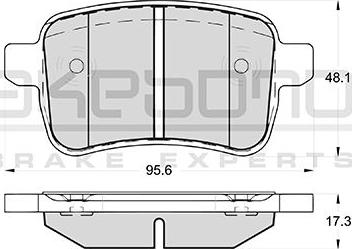 Akebono AN-4696WKE - Əyləc altlığı dəsti, əyləc diski furqanavto.az