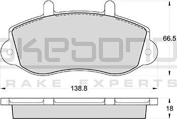 Akebono AN-4637K - Əyləc altlığı dəsti, əyləc diski furqanavto.az