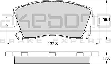 Akebono AN-463WK - Əyləc altlığı dəsti, əyləc diski furqanavto.az