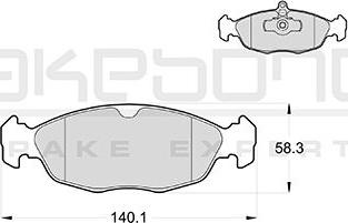 Akebono AN-4025KE - Əyləc altlığı dəsti, əyləc diski furqanavto.az