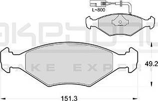 Akebono AN-4022WK - Əyləc altlığı dəsti, əyləc diski furqanavto.az