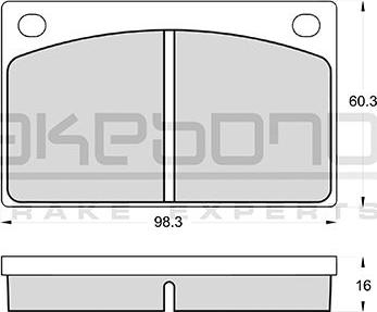 Akebono AN-4075KE - Əyləc altlığı dəsti, əyləc diski furqanavto.az