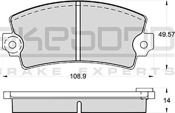 Akebono AN-4146WK - Əyləc altlığı dəsti, əyləc diski furqanavto.az