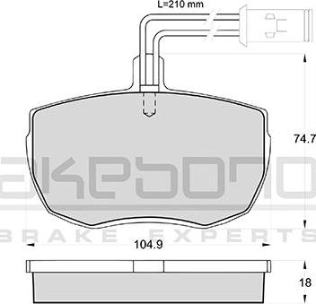 Akebono AN-4181WKE - Əyləc altlığı dəsti, əyləc diski furqanavto.az