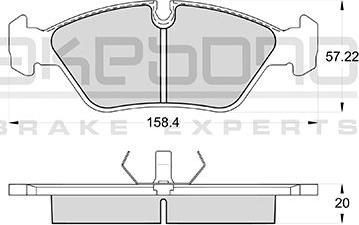 Akebono AN-4176KE - Əyləc altlığı dəsti, əyləc diski furqanavto.az