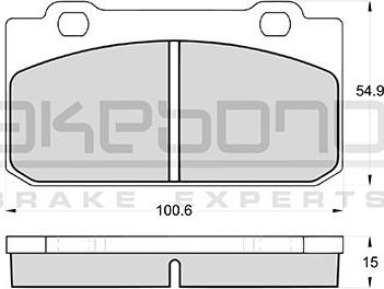 Akebono AN-4171WKE - Əyləc altlığı dəsti, əyləc diski furqanavto.az