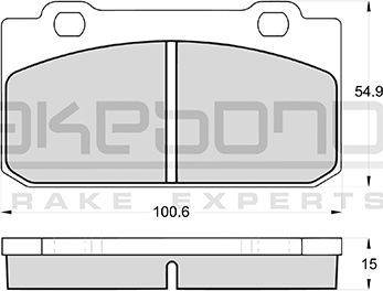 Akebono AN-4171WK - Əyləc altlığı dəsti, əyləc diski furqanavto.az