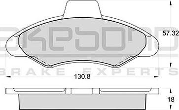 Akebono AN-4375KE - Əyləc altlığı dəsti, əyləc diski furqanavto.az