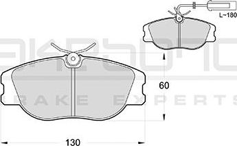 Akebono AN-4258WKE - Əyləc altlığı dəsti, əyləc diski furqanavto.az