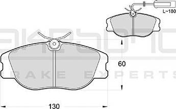 Akebono AN-4258WK - Əyləc altlığı dəsti, əyləc diski furqanavto.az