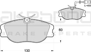 Akebono AN-4208WKE - Əyləc altlığı dəsti, əyləc diski furqanavto.az