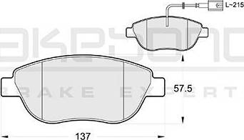 Akebono AN-4286WK - Əyləc altlığı dəsti, əyləc diski furqanavto.az