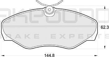 Akebono AN-4281KE - Əyləc altlığı dəsti, əyləc diski furqanavto.az