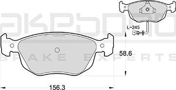 Akebono AN-4234WKE - Əyləc altlığı dəsti, əyləc diski furqanavto.az