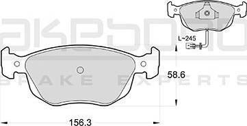 Akebono AN-4234WK - Əyləc altlığı dəsti, əyləc diski furqanavto.az