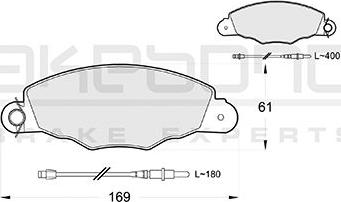 Akebono AN-4270WKE - Əyləc altlığı dəsti, əyləc diski furqanavto.az