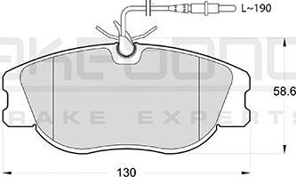 Akebono AN-4761WKE - Əyləc altlığı dəsti, əyləc diski furqanavto.az