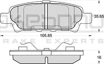 Akebono AN-651WK - Əyləc altlığı dəsti, əyləc diski furqanavto.az