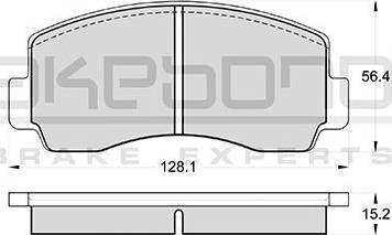 Akebono AN-042K - Əyləc altlığı dəsti, əyləc diski furqanavto.az