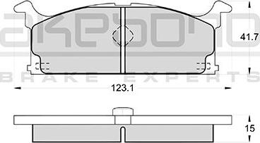 Akebono AN-131K - Əyləc altlığı dəsti, əyləc diski furqanavto.az