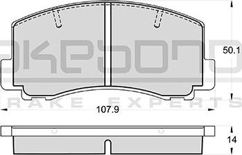 Akebono AN-138K - Əyləc altlığı dəsti, əyləc diski furqanavto.az