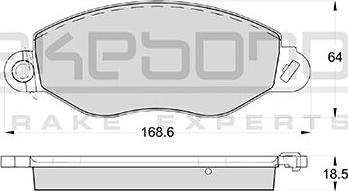 Akebono AN-8085WK - Əyləc altlığı dəsti, əyləc diski furqanavto.az