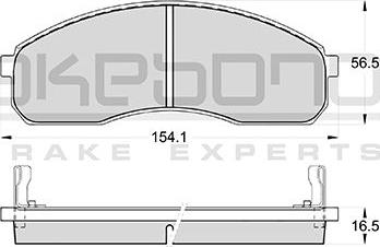 Akebono AN-8021KE - Əyləc altlığı dəsti, əyləc diski furqanavto.az