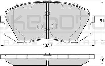 Akebono AN-8191WKE - Əyləc altlığı dəsti, əyləc diski furqanavto.az