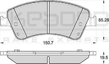 Akebono AN-8148WK - Əyləc altlığı dəsti, əyləc diski furqanavto.az