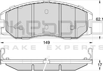 Akebono AN-8143WKE - Əyləc altlığı dəsti, əyləc diski furqanavto.az