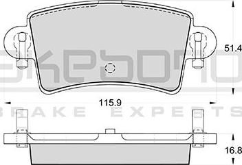 Akebono AN-8155K - Əyləc altlığı dəsti, əyləc diski furqanavto.az