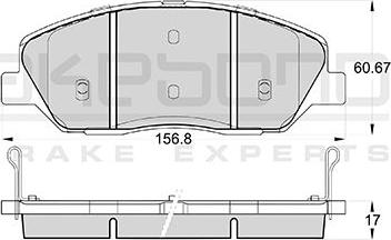 Akebono AN-8163WK - Əyləc altlığı dəsti, əyləc diski furqanavto.az